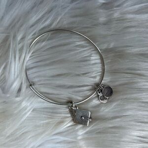 Alex and Ani Rafaelian Silver Graduation Cap Class of 2016 Charm Bangle Bracelet